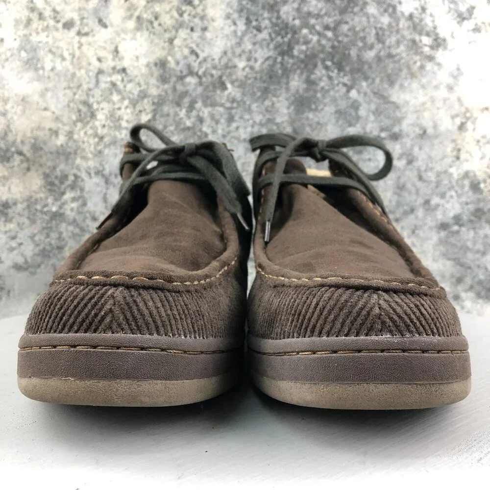 Airwalk Men's Size 13 Brown Corduroy Closed Toe Faux Sherpa Lined Chukka Boots